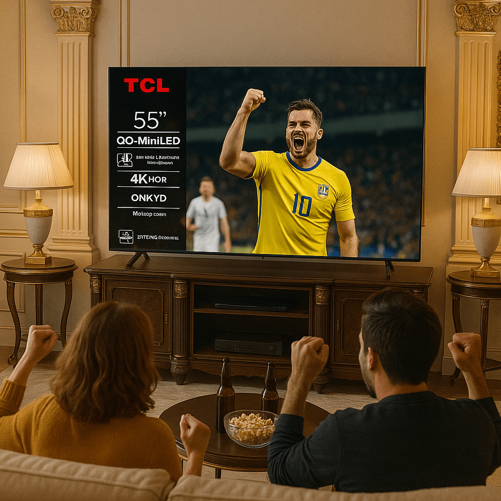 TV TCL C6K 55" 4K UHD Google TV avec Dolby Atmos et HDMI 2.1 au meilleur prix en Tunisie
