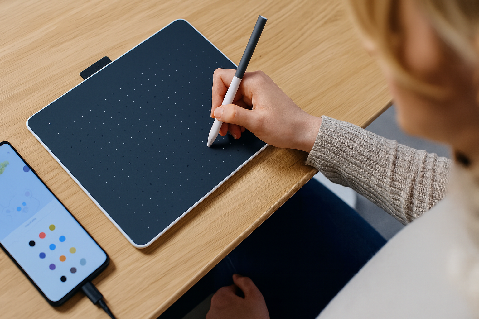 🎨 Tablette Graphique Wacom One Medium CTC6110WLW2B  au meilleur prix en Tunisie : créativité intuitive et connectivité sans fil