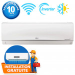 Climatiseur LG 12000 BTU Inverter Dualcool E Look Chaud Froid WIFI (DC12TIH)