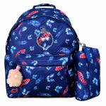 Sac à Dos Scolaire TIC-TAC T20269 Papillons Bleu